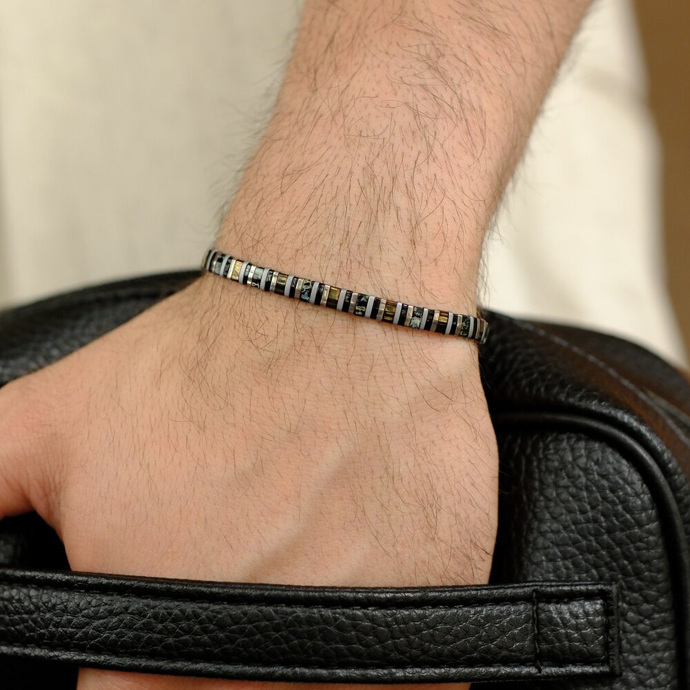 Axis Hematit Taşlı Erkek Bileklik