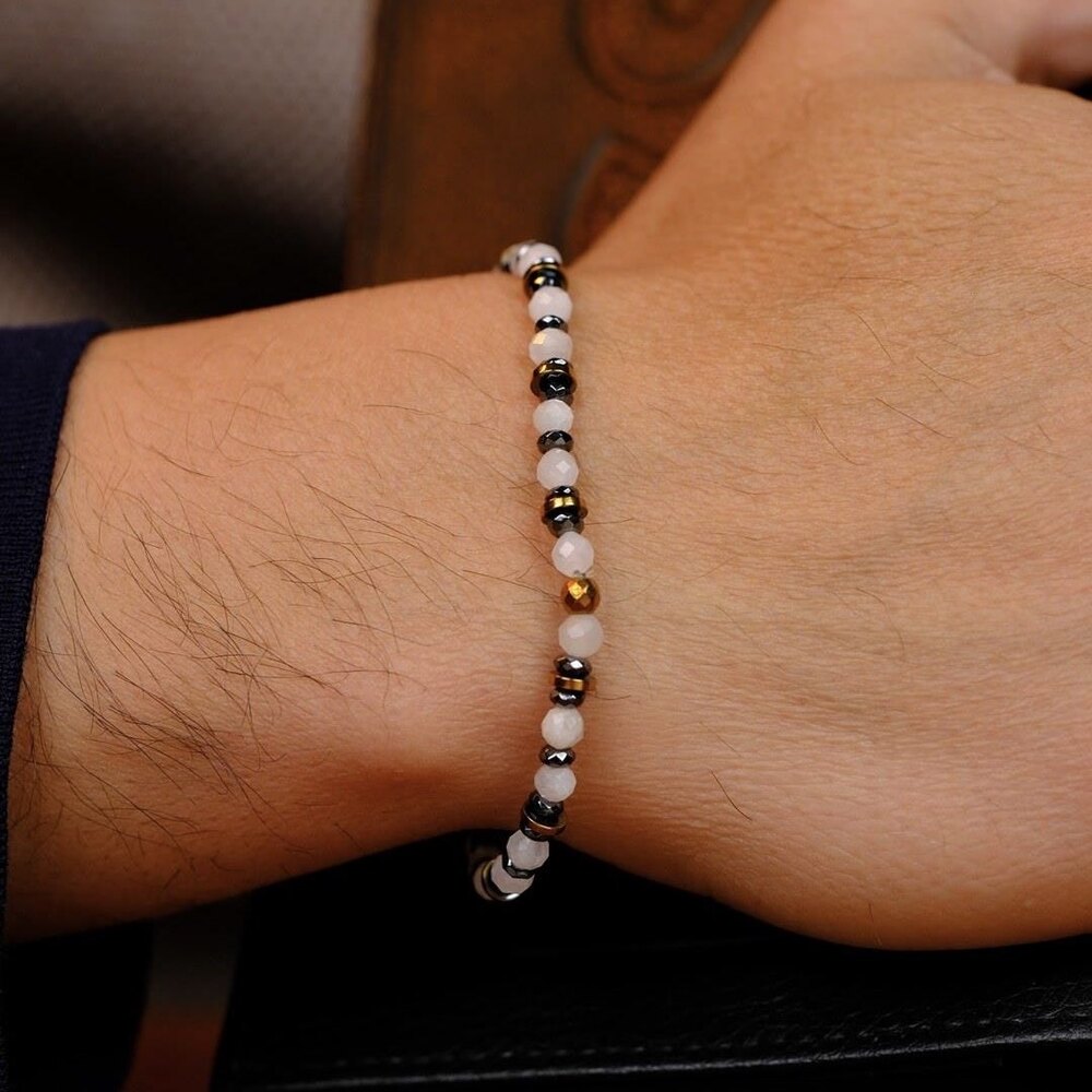 Ay & Hematit Taşlı Bileklik