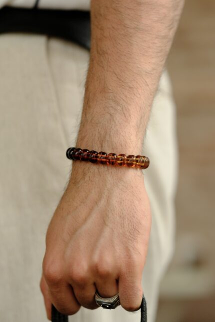 Baronis Fosilli Damla Kehribar Bileklik