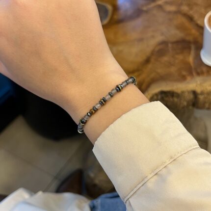 Labradorit & Hematit Taşlı Bileklik